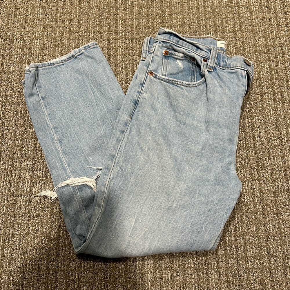 Abercrombie Ankle Straight Ultra High Rise